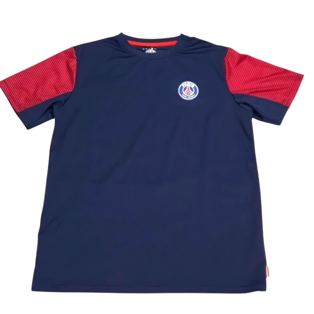 Paris Saint-Germain Navy and Red Soccer Jersey Activewear Mens Sports Shirt XL - Picture 2 of 6